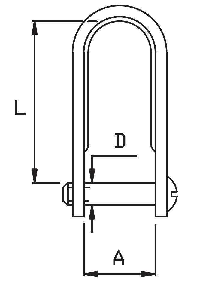 shackle 304 grade drawing Blue Wave