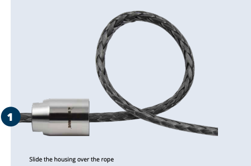 Thread the rope end fitting